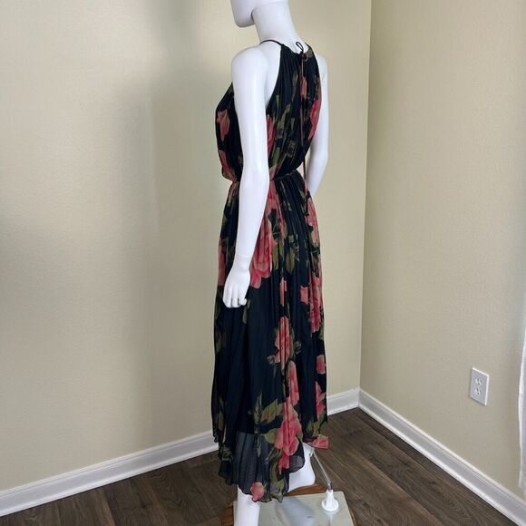 Anthropologie Women's Size M Emeline Pleated Maxi Dress Floral Halter Pullover - Picture 11 of 14